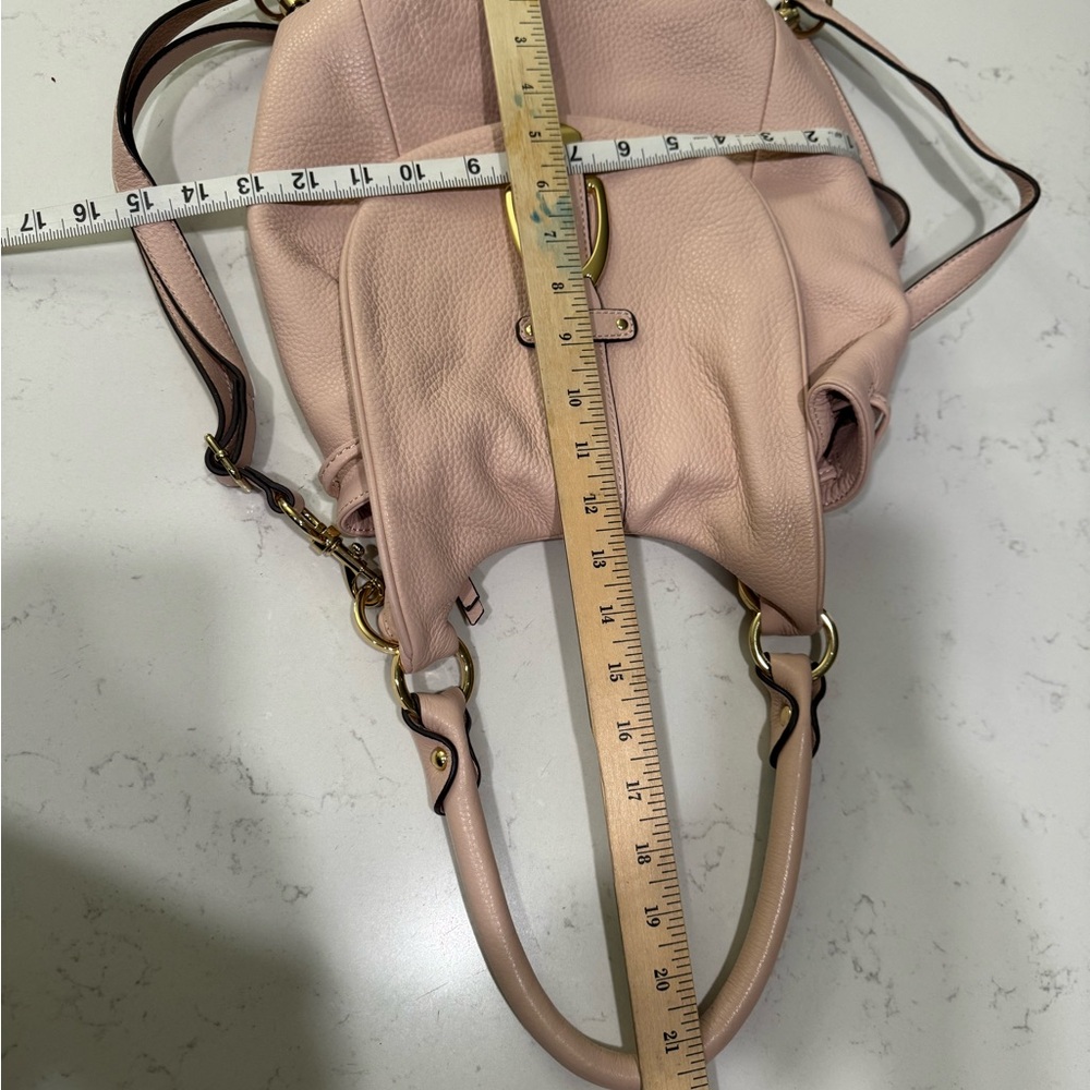 Chic Blush Leather Women's Backpack - image 5